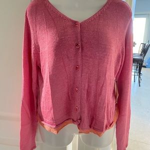 Curio Pink Button Up Cardigan Size M With Tags